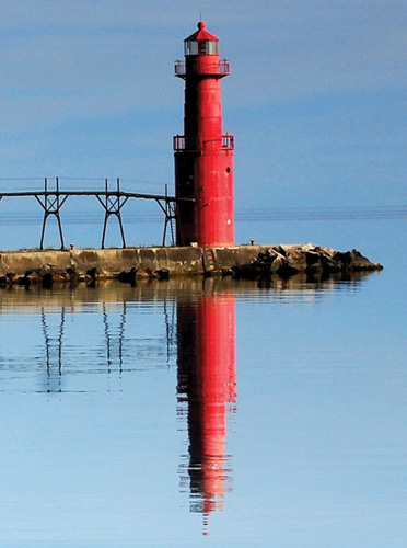 Lake Michigan Fishing Charters Lighthouse